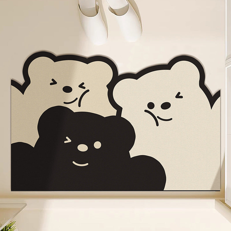 Cute Bear-Themed Welcome Mat