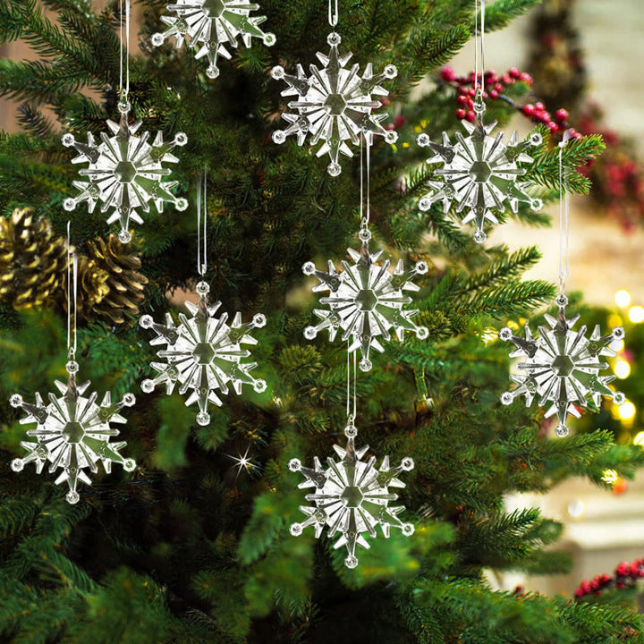 Elegant Glittering Snowflake Hanging Decoration