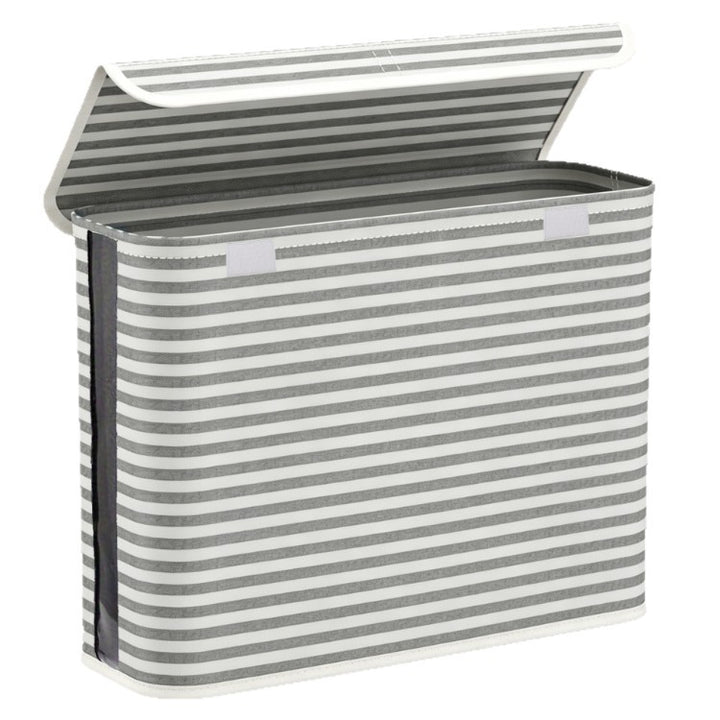 Multifunctional laundry storage box with bamboo lid