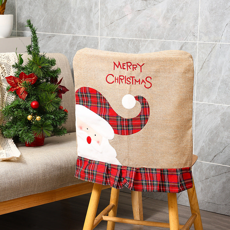 Festive Chair Cover with Reindeer Motif