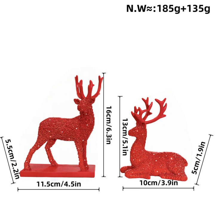 Glittering Reindeer Decorative Figure