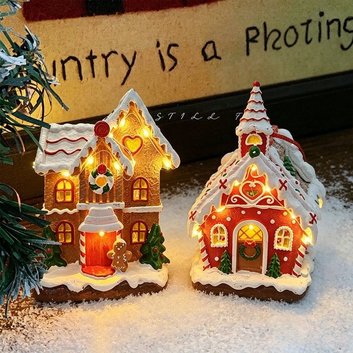 Glowing Christmas Village House