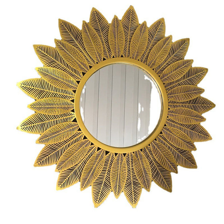 Decorative Round Floral Wall Mirror
