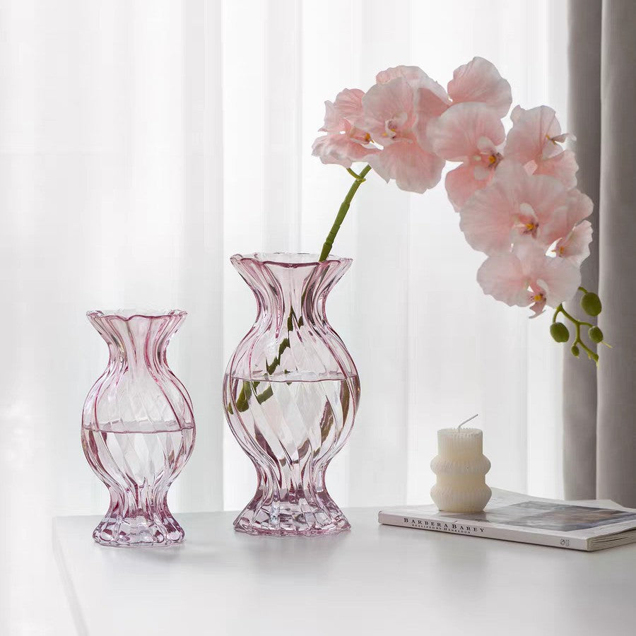 Decorative Spiral Glass Vase