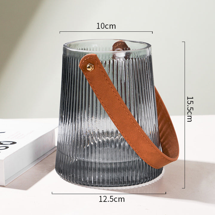Decorative Textured Glass Ice Bucket
