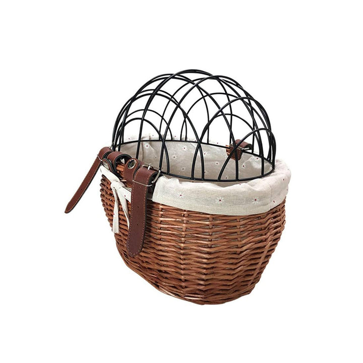 Vintage Style Woven Bike Basket