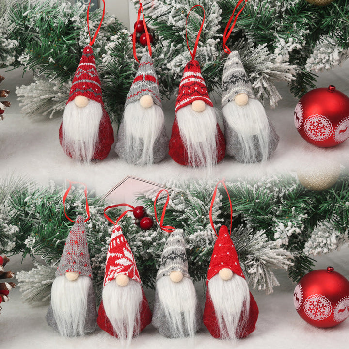 Cute Christmas tree decoration in gnome design