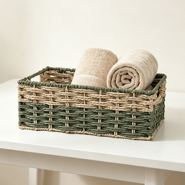 Handcrafted storage basket in natural design