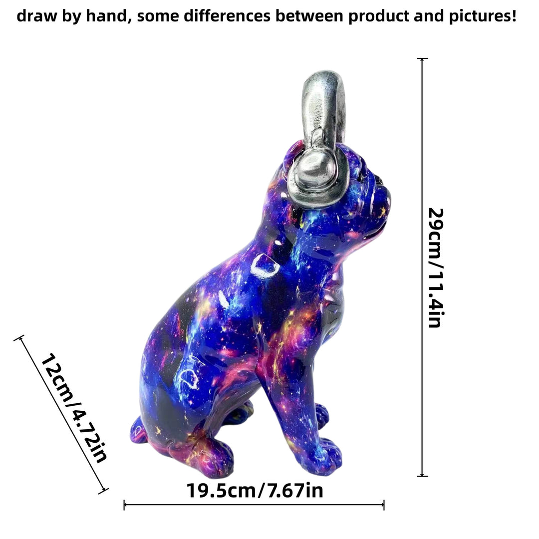 Colorful decorative figure of a dog in modern design