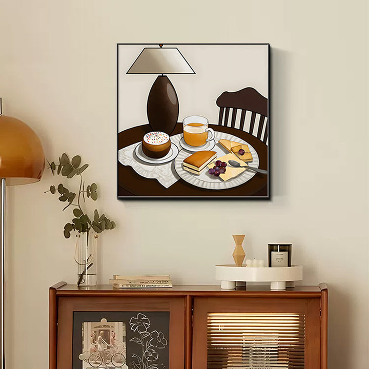 Framed Art Print of a Cozy Tea Scene