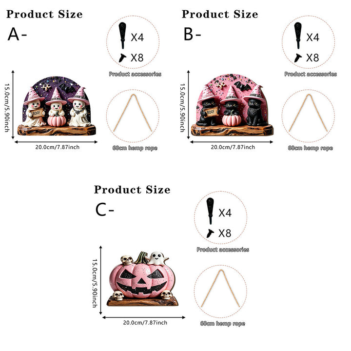 Halloween decorative figure with witch motifs