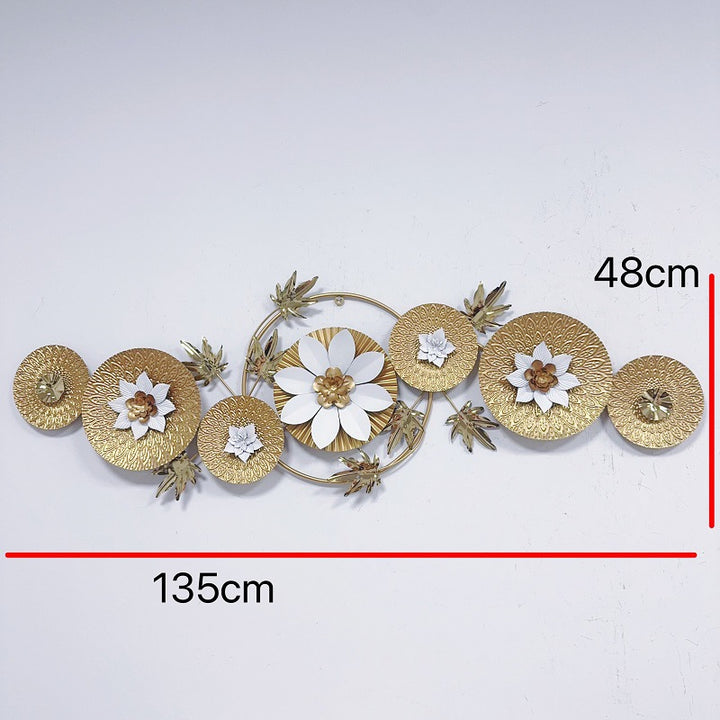 Elegant Floral Metal Wall Sculpture