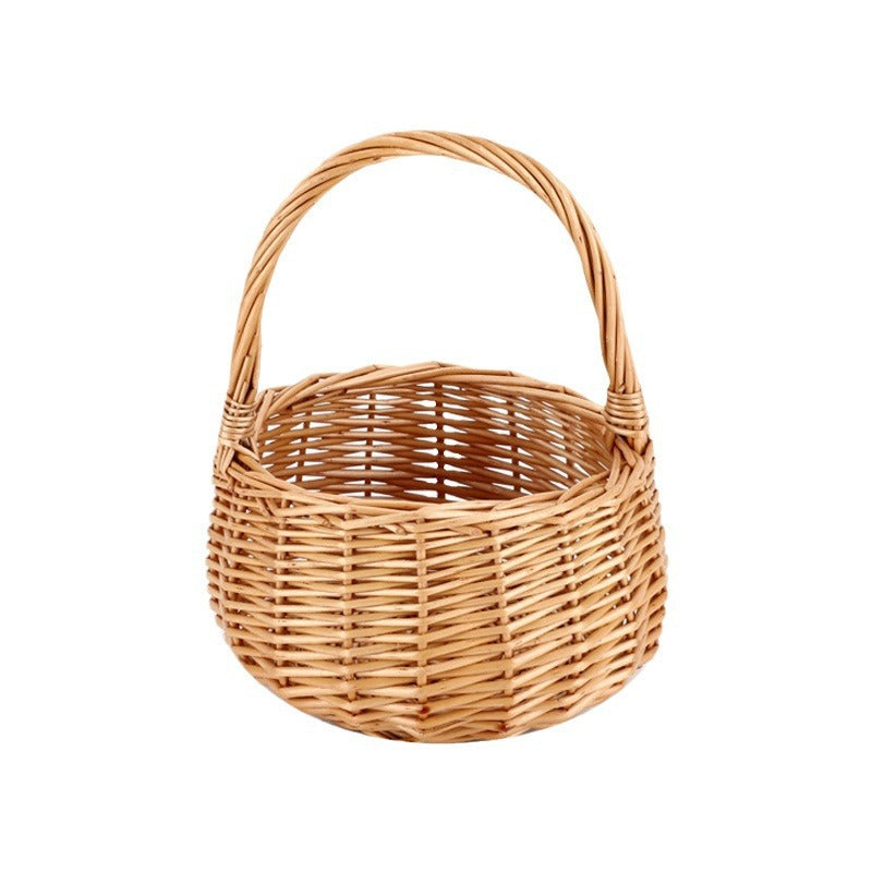Handcrafted basket made of natural wicker