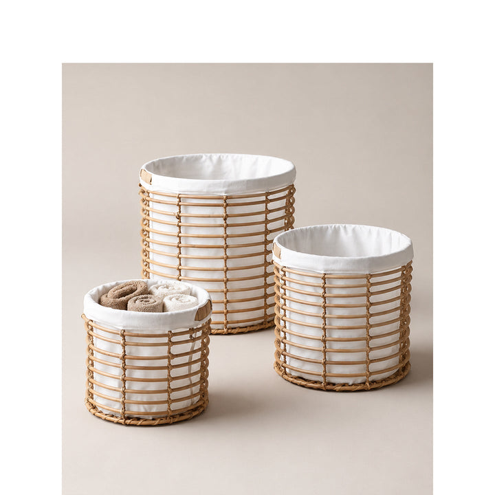 Basket with high-quality cotton inner bag