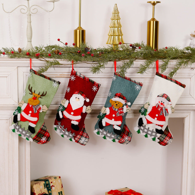 Fun Christmas stocking with reindeer motif