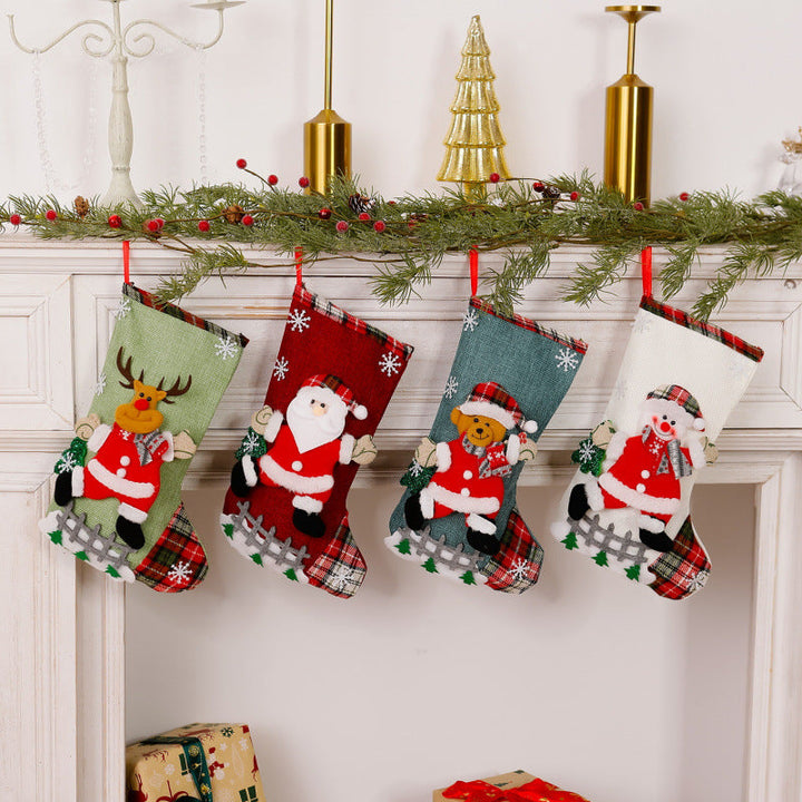 Fun Christmas stocking with reindeer motif