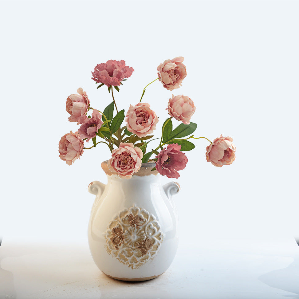 Elegant ceramic vase with decorative pattern