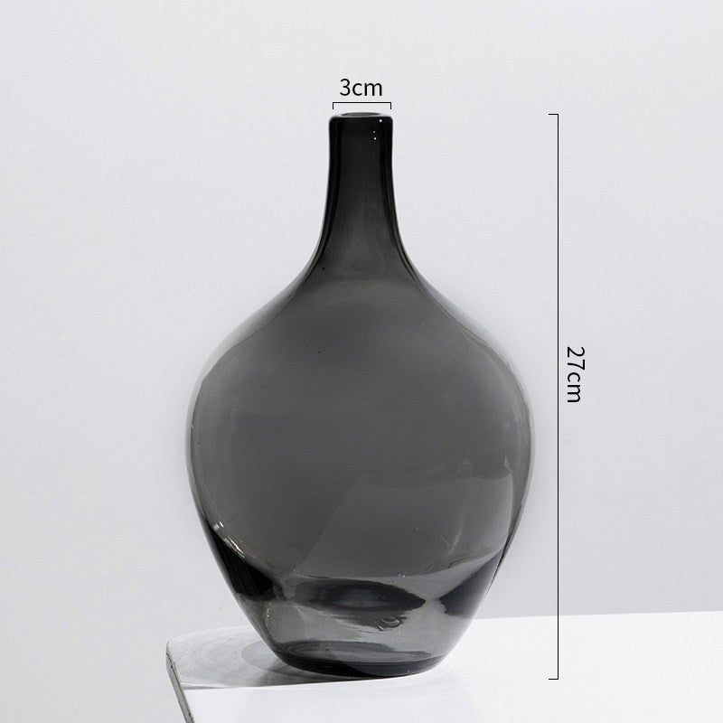 Elegant Clear Glass Decorative Vase