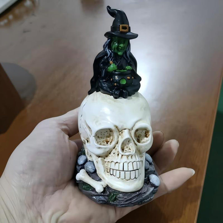 Creepy Witch Head Statue