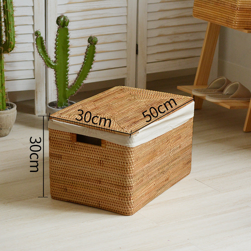 Storage box made of woven material