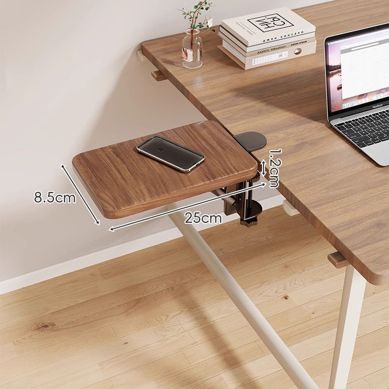 Clamp-On Adjustable Under-Desk Extension Work Surface