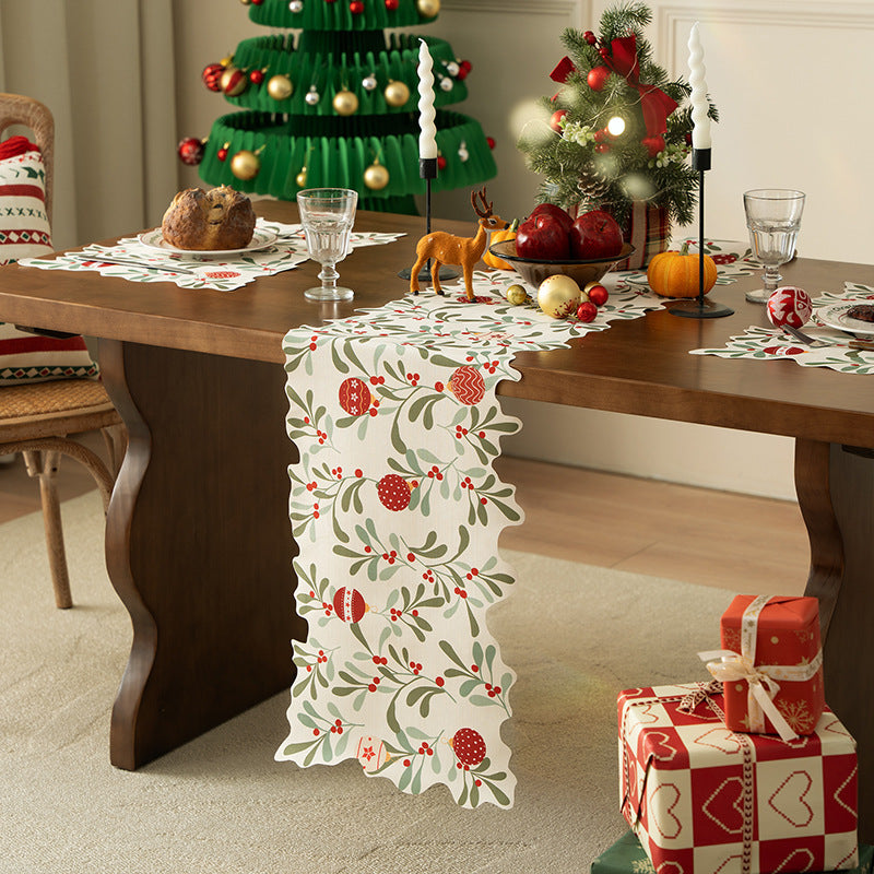 Festive wavy table runner