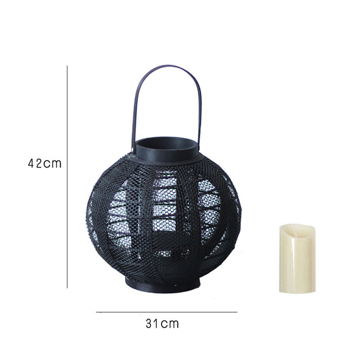 Decorative metal lantern with handle