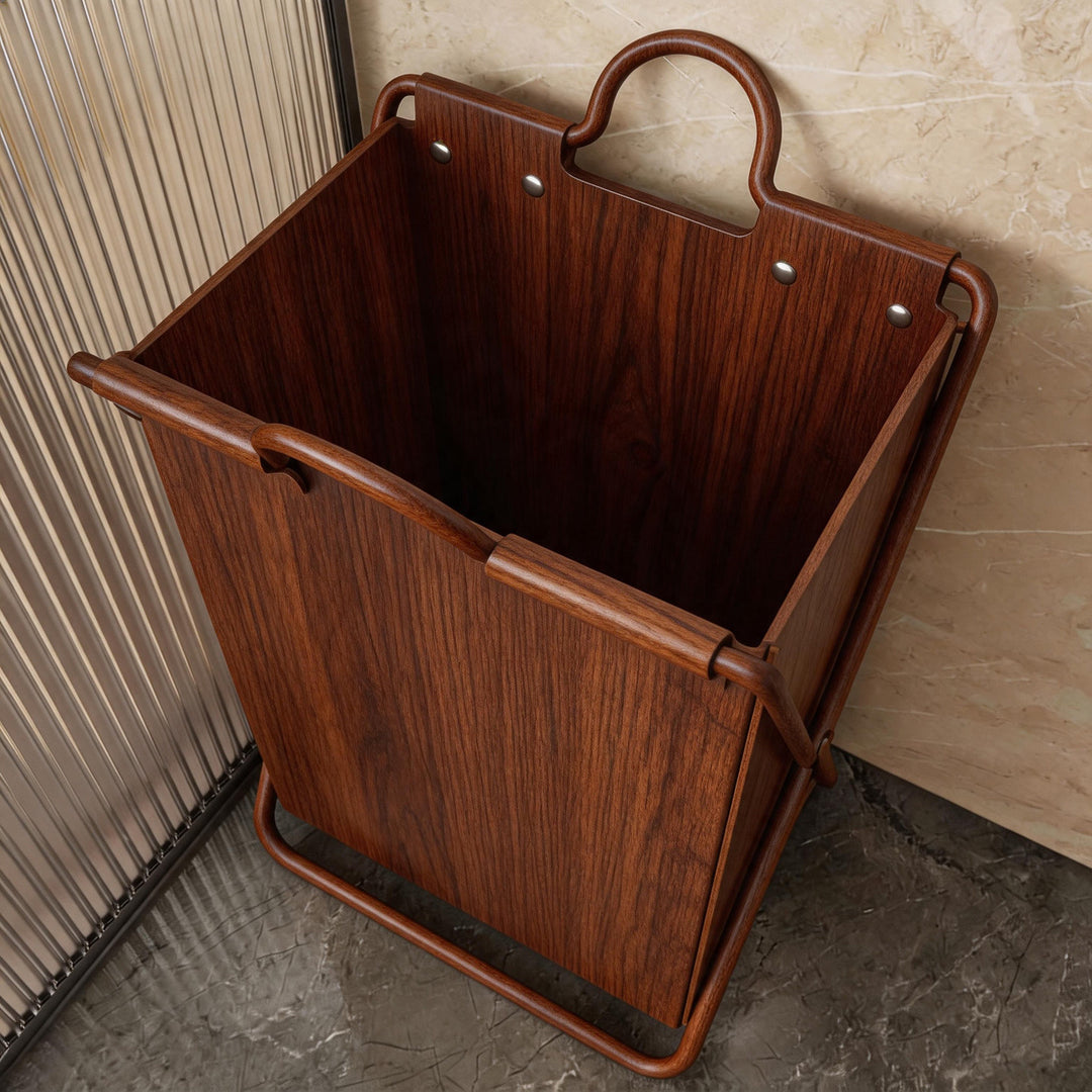 Foldable Canvas Laundry Hamper with Playful Puppy Print and Collapsible Metal Stand