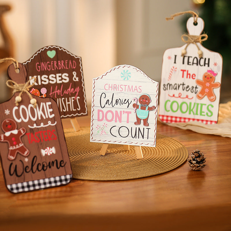 Decorative Christmas poster with Christmas cookies motif