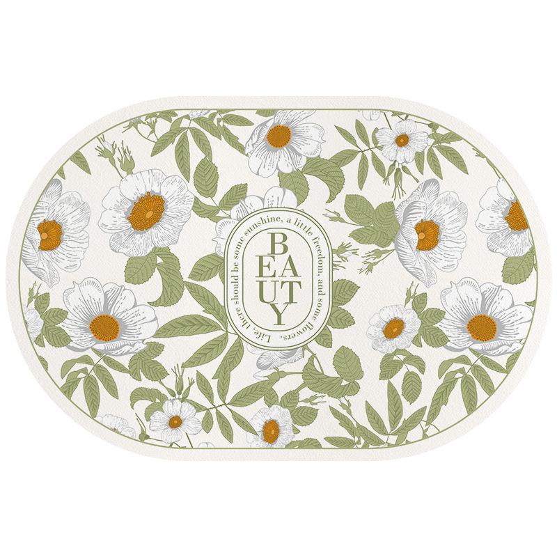 Floral Patterned Area Mat