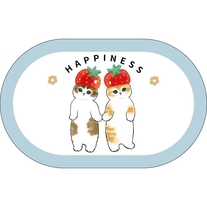 Cute Cat-Themed Plush Bath Mat