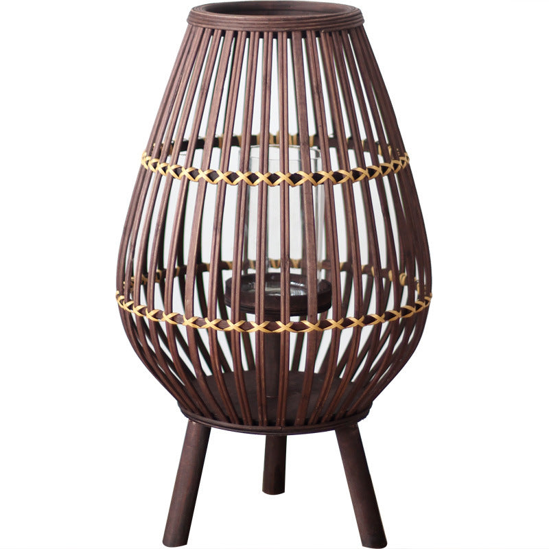 Rustic Rattan Lantern
