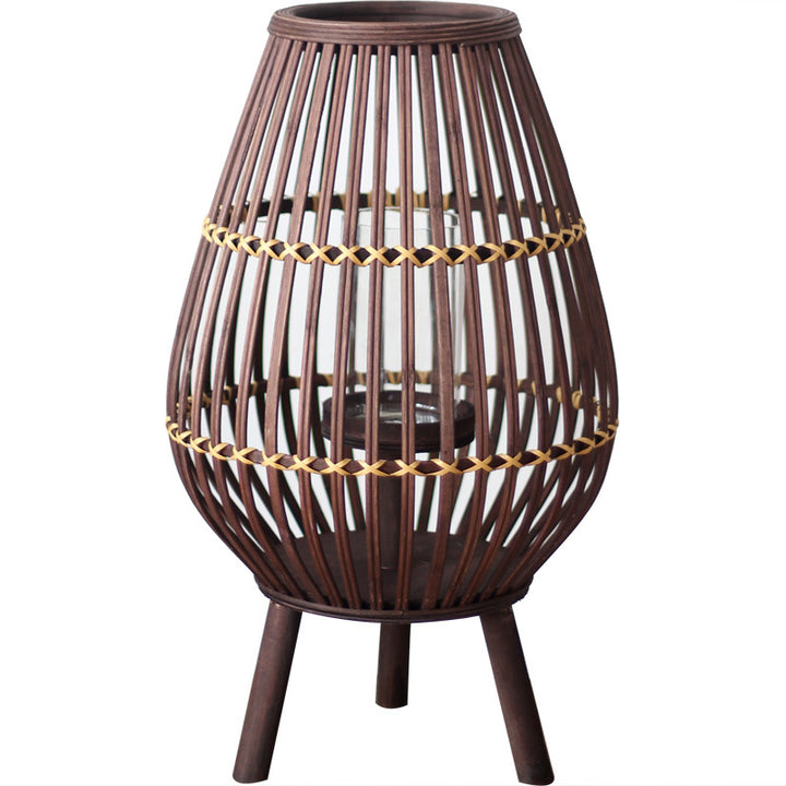 Rustic Rattan Lantern