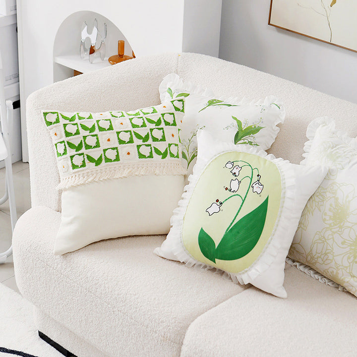 Decorative Floral Pattern Throw Pillow