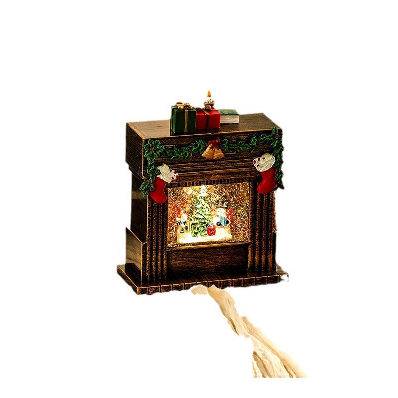 Decorative Christmas Romance Fireplace Figure