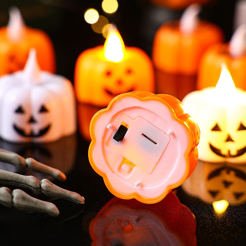 Creative tealight decoration in pumpkin design