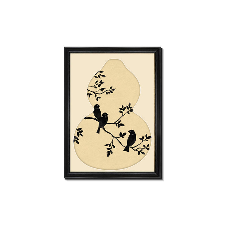 Decorative Framed Bird Silhouette Wall Art