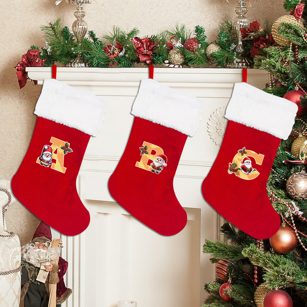 Festive Christmas stocking with customizable design