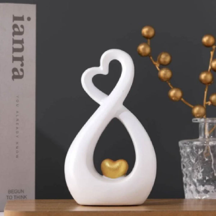 Infinity Heart-Shaped Sculpture