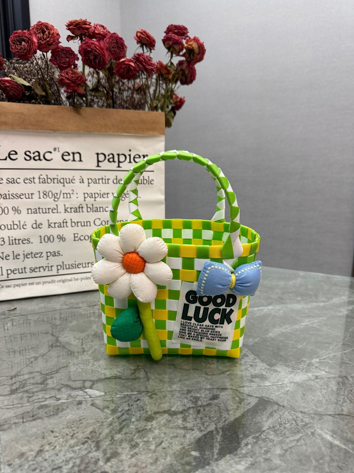 Playful and Colorful Basket Bag