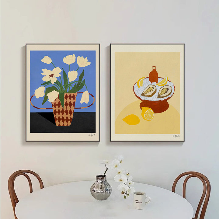Framed Abstract Floral Wall Art