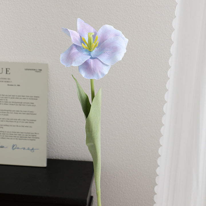 Artificial tulip blossom with detailed petals