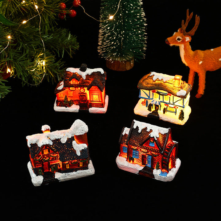 Nostalgic Christmas Village House Decoration