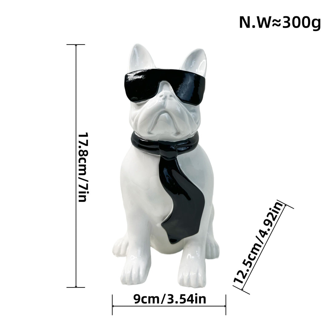 Colorful Bulldog Decoration Figurine Made of Resin
