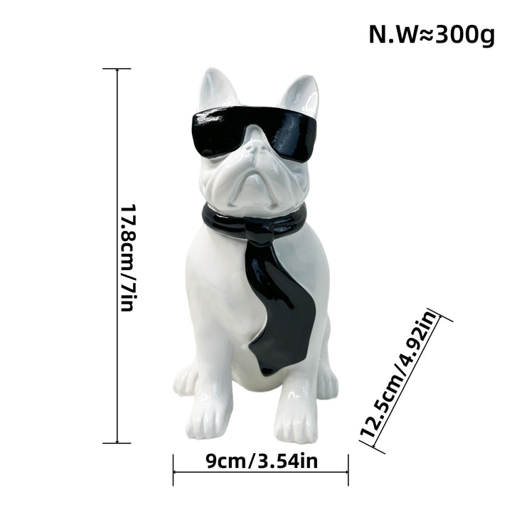 Colorful Bulldog Decoration Figurine Made of Resin