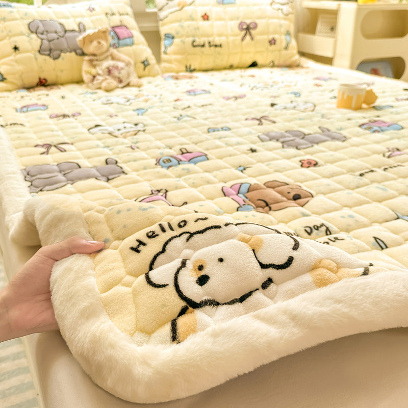 Plush Cartoon-Themed Blanket