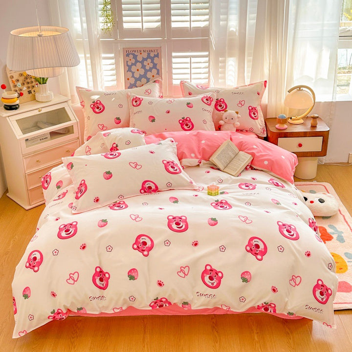 Playful Cartoon Bear Bedding Set
