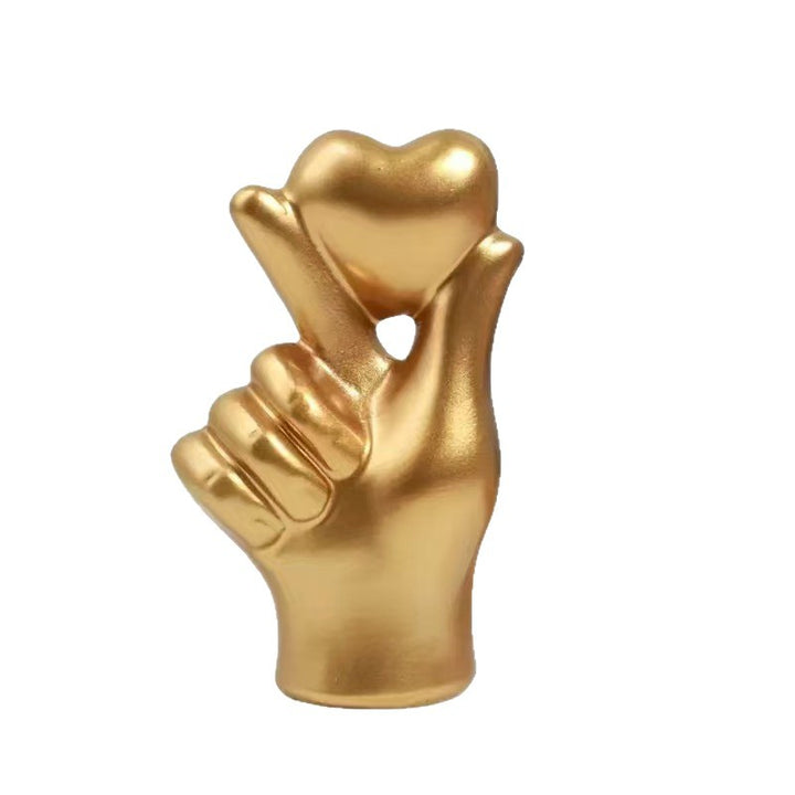 Decorative Heart Gesture Sculpture