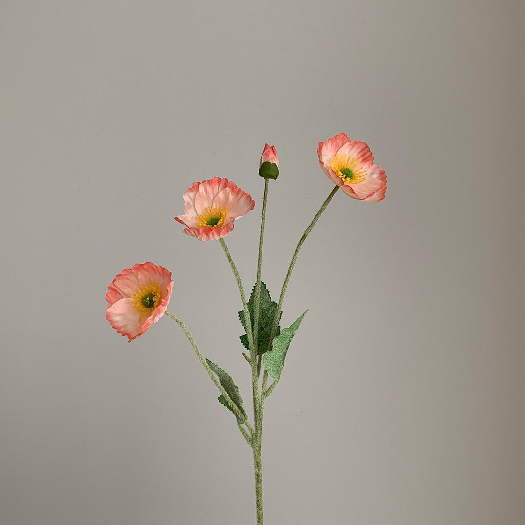 Lifelike Artificial Poppy Stem Arrangement