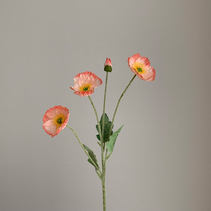 Lifelike Artificial Poppy Stem Arrangement
